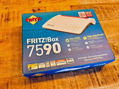 AVM FRITZ!Box 7590 WLAN ADSL2+ Modem-Router - Weiß - Bild 1 von 4