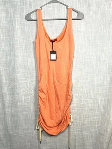 NWT n.Philanthropy Ruched Sebastian Coral Midi Dress Size Small - Picture 1 of 11