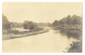 DELAWARE & RARITAN CANAL Near BOUND BROOK NJ RPPC ca1904 - Imagen 1 de 2