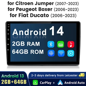 2+64G CarPlay Radio GPS Android14 BT For Citroen Relay Fiat Ducato Peugeot Boxer - Picture 1 of 15