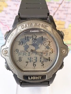 CASIO DATA BANK HORA MUNDIAL ANA-DIGI CUARZO ABX-23 COREA HOMBRE COMPLETO FUNCIONANDO DE COLECCIÓN. - Imagen 1 de 20