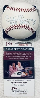 EDDIE MURRAY WITH HOF 2003 LICENSED JSA AUTHENTICATED NEW MAJOR LEAGUE BASEBALL - Image 1 of 3