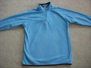 Pro Spirit Youth XL Blue 1/4 zip pullover fleece trimmed in black, soft - Picture 1 of 8