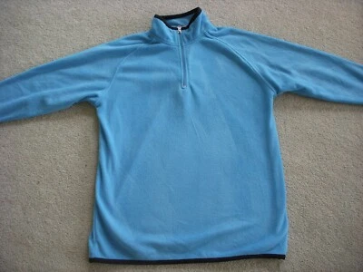 Pro Spirit Youth XL Blue 1/4 zip pullover fleece trimmed in black, soft - Image 1 of 4