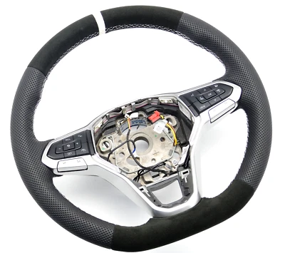 Lederlenkrad Alcantara VW Passat Variant, Golf VIII, Tiguan, Arteon, 5H0959542A - Bild 1 von 4