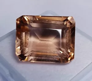 Natural Morganite Emerald Shape Madagascar Certified 16+ Ct Loose Gemstone - Picture 1 of 13