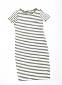 Marks and Spencer Womens Green Viscose Blend Bodycon Size 12 - Picture 1 of 10
