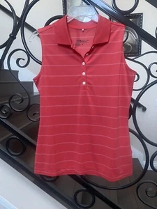Womens Nike Golf Tour Performance Dri Fit Shirt Medium Orange - Picture 1 of 2