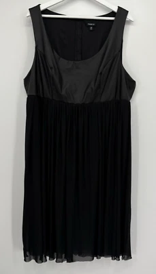 Torrid Faux Leather Lace Fit and Flare Black Sleeveless Dress Size 20 - Image 1 of 4