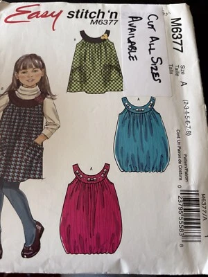 McCalls  Girls Pullover Jumpers (Cut All Sizes Available) - Image 1 of 2