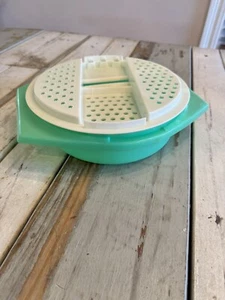Juego de 2 trituradoras y cuencos vintage TUPPERWARE #786-3 blanco/verde - Imagen 1 de 13