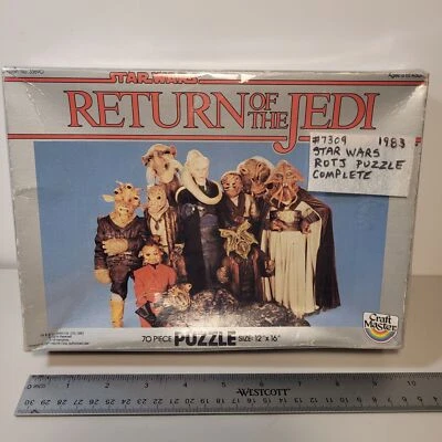 Rompecabezas de colección 1983 Star Wars Rotj 70 piezas JABBAS ALIENS 100 % completo/resellado Foto 1 de 4