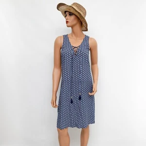 Tommy Bahamas Blue Print Rayon Sundress Small - Picture 1 of 6