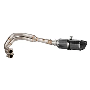 Full Exhaust System Header Muffler Pipe 51mm For Yamaha MT-07 FZ07 XSR700 YZF-R7 - Picture 1 of 17