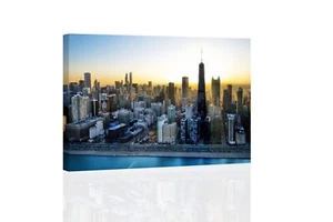 Chicago Skyline VI - CANVAS OR PRINT WALL ART - Picture 1 of 3