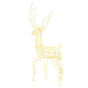6 ' Pre-Lit Christmas Reindeer with 300 Warm White LED Lights Ground Stakes - Picture 1 of 10