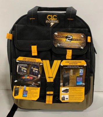 CLC ECP135 - 23 Pocket USB 10,000 mAh Battery Charging Tool Backpack Bag Carrier - Image 1 of 2
