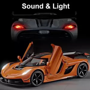 1:22 Scale Jesko Super Car Diecast Model with Light, Music, Pull Back for Boys - Picture 1 of 16