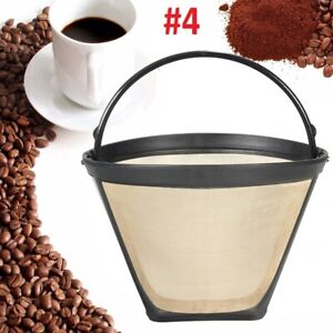 Reusable #4 Cone Style Coffee Filter for Cuisinart, Black & Decker Cone Shaped  