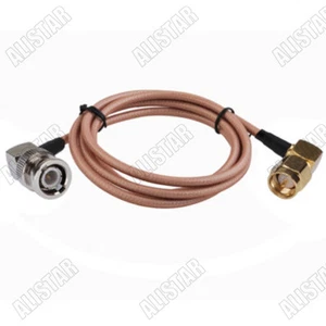 3Ft SMA Male RA to BNC Male Right Angle Adapter RF Pigtail Coaxial Cable RG400 - Picture 1 of 3