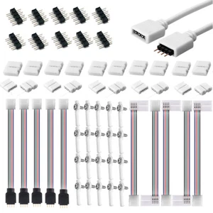 56 Stück RGB LED Verlängerungskabel Steckverbinder 4 Pin Buchse + 4 Pin Stecker - Picture 1 of 10