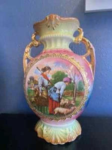 Authentic Antique C. 1907-1920 Harley Jones- Staffordshire Porcelain Vase - Picture 1 of 5
