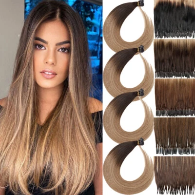 8A Thick Nano Ring 100% Remy Human Hair Extensions Micro Loop Beads Ombré 200G - Image 1 of 4