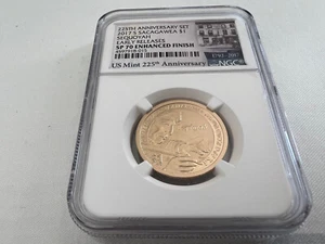 2017-S 225TH ANNIV. SACAGAWEA DOLLAR EARLY RELEASE NGC SP70 E.F."ANNIV. LABEL" - Picture 1 of 4