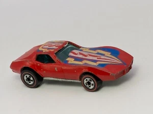 Vintage Hot Wheels Redline Flying Colors Red Corvette Stingray Ribbon Hong Kong - Picture 1 of 6
