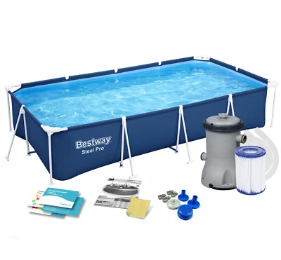 BESTWAY 3 in 1 Set Frame Pool Gartenpool Schwimmbecken mit Filterpumpe 56404 - Bild 1 von 4