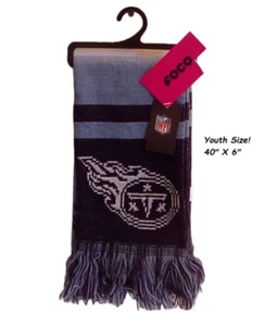 Tennessee Titans (YOUTH SIZE) Knit Fringe End Winter Scarf 40" X 6" Team Logo - Picture 1 of 2