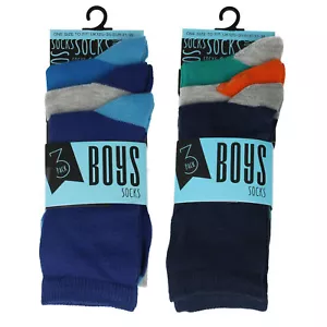 Boy's SK337 Navy Polyester Casual Socks by RJM retail - Picture 1 of 17