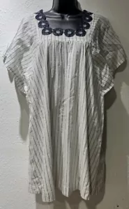 Vestido para mujer Madewell bordado flor/boho a rayas talla XS - Imagen 1 de 9