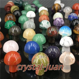 50pcs Natural Mix Mini quartz Crystal Mushroom Crystal Skull Massager wand - Picture 1 of 11