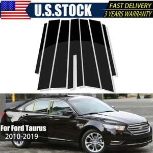 Cubierta de moldura de puerta postes de pilar de ventana negra pulida de Estados Unidos para Ford Taurus 2010-2019 - Imagen 1 de 6
