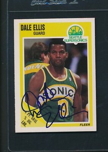 1989/90 Fleer #146 Dale Ellis Seattle Supersonics Signed Auto *54411