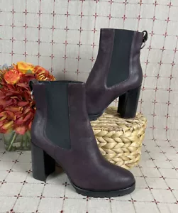 PAIGE ""Natasha"" Ochsenblut (Burgund) kurze Lederstiefel klobig Chelsea Bootie 9,5 - Bild 1 von 11