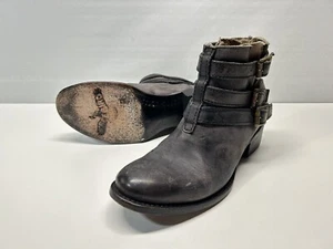 Freebird by Steven Damen-Stiefeletten braun Leder rustikal Schnalle Riemen Größe 9 - Bild 1 von 20
