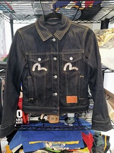 Y2K Kids Evisu “taka” Embroidered Jean Jacket Size Xs - Picture 1 of 8