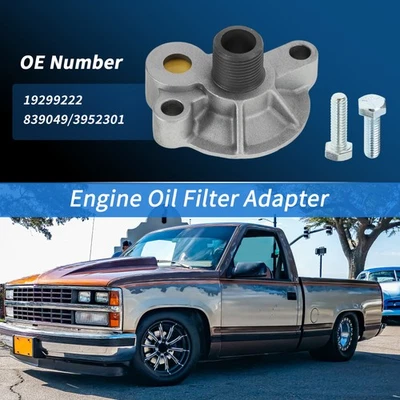 Adaptador de filtro de aceite de motor No.19299222 para motor Chevy 283 305 327 350 383 396 Foto 1 de 4