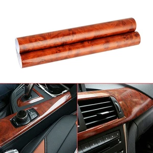 DIY Glossy Wood Grain Vinyl Film Waterproof Car Sticker Decal Trims Accessories - Bild 1 von 12