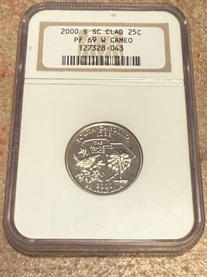 WN21 - 2000-S South Carolina NGC PF 69 With Cameo Clad - Image 1 of 2