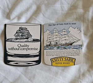 CUTTY SARK SCOTCH WHISKY BEER MAT , 2. Ariel GOOD CONDITION - Picture 1 of 1