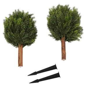 Set de 2 Cipreses Artificiales, Planta Artificial con Pincho de Tierra Home - Imagen 1 de 14