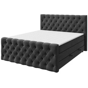 Boxspringbett - anthrazit - H3 - 180x200 cm Doppelbett Polsterbett Gästebett - Bild 1 von 7