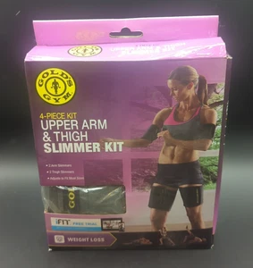Kit de 4 piezas adelgazante de brazo y muslo Gold's Gym - negro ajustable NUEVO - Imagen 1 de 5