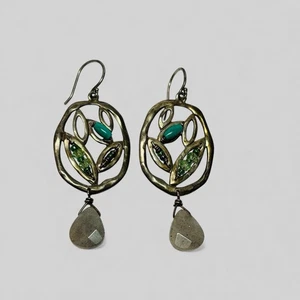 Silpada Sterling 925 Silver Turquoise Bead Dangle Earrings W2213 - Picture 1 of 5