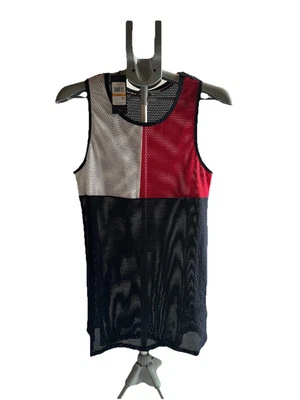 Tommy Hilfiger Mujer Vestido de Natación Malla Cubierta Azul Marino Rojo Blanco Talla L/XL Foto 1 de 4