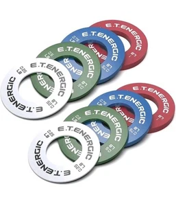 E.T.ENERGIC Fractional Weight Plates Set .25 .50 .75 1.00 2 Of Each! New - Picture 1 of 24