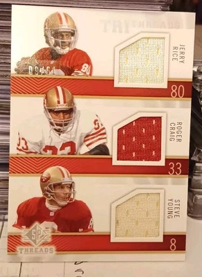 2009 RICE/CRAIG/YOUNG UPPER DECK SP TRI THREADS #T3-RYC RELICS /61 Card - Image 1 of 4